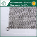 Hot cuadrado de acero inoxidable chainmail pan cleaner depurador